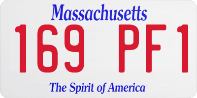 MA license plate 169PF1