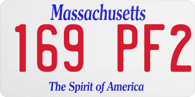 MA license plate 169PF2
