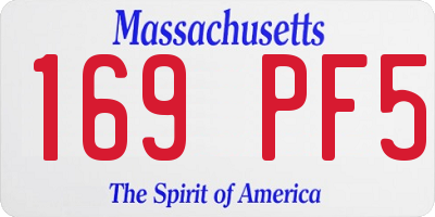 MA license plate 169PF5
