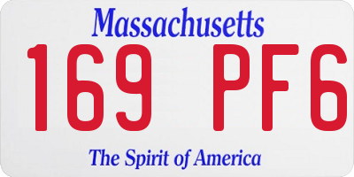 MA license plate 169PF6