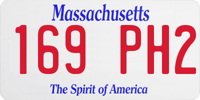 MA license plate 169PH2