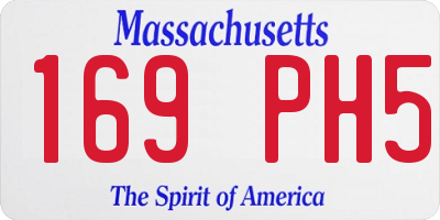 MA license plate 169PH5