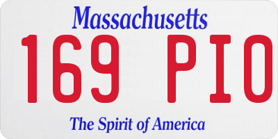 MA license plate 169PI0