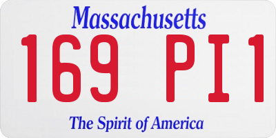 MA license plate 169PI1