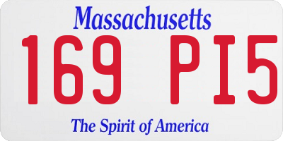 MA license plate 169PI5