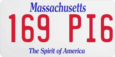 MA license plate 169PI6