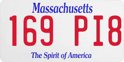 MA license plate 169PI8