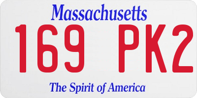 MA license plate 169PK2