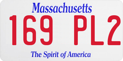 MA license plate 169PL2