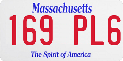 MA license plate 169PL6