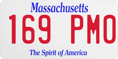 MA license plate 169PM0