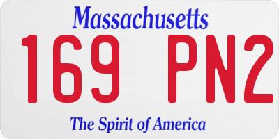MA license plate 169PN2