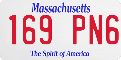 MA license plate 169PN6