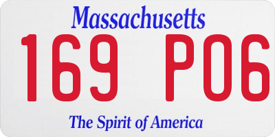 MA license plate 169PO6
