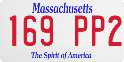 MA license plate 169PP2