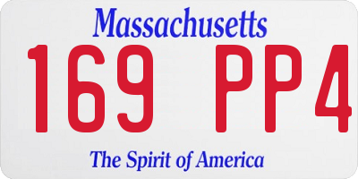 MA license plate 169PP4