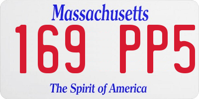 MA license plate 169PP5