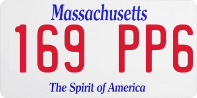MA license plate 169PP6