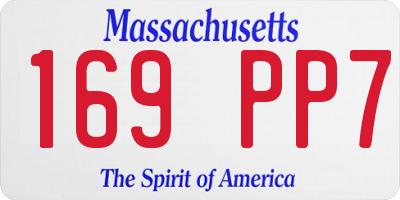 MA license plate 169PP7