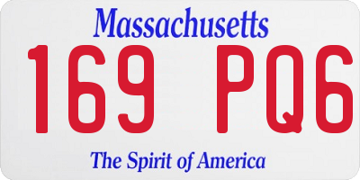 MA license plate 169PQ6