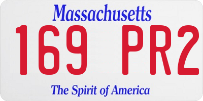 MA license plate 169PR2