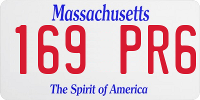 MA license plate 169PR6
