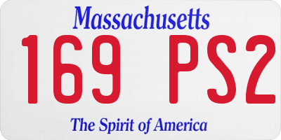 MA license plate 169PS2
