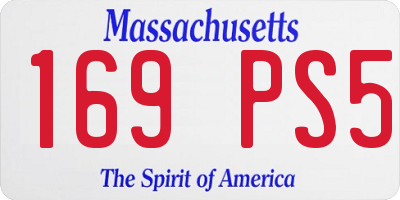 MA license plate 169PS5