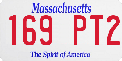 MA license plate 169PT2