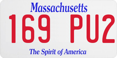 MA license plate 169PU2