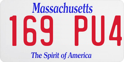 MA license plate 169PU4