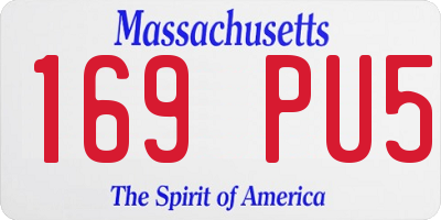 MA license plate 169PU5