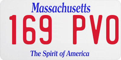MA license plate 169PV0