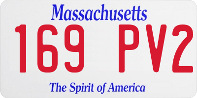 MA license plate 169PV2