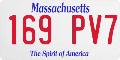 MA license plate 169PV7