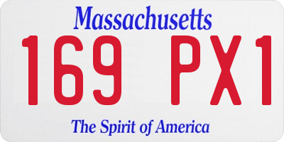 MA license plate 169PX1