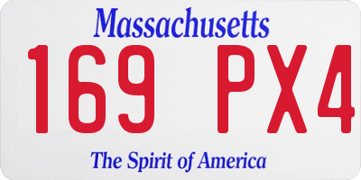 MA license plate 169PX4