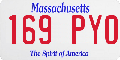 MA license plate 169PY0