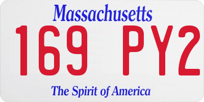 MA license plate 169PY2