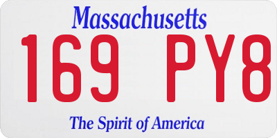 MA license plate 169PY8