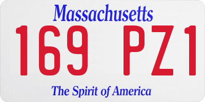 MA license plate 169PZ1