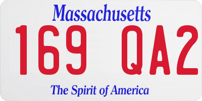 MA license plate 169QA2