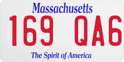 MA license plate 169QA6
