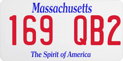 MA license plate 169QB2
