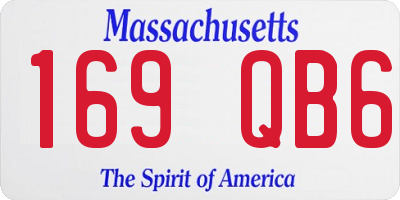 MA license plate 169QB6