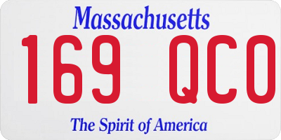 MA license plate 169QC0