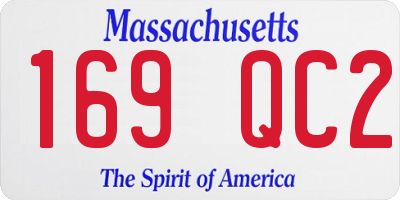 MA license plate 169QC2