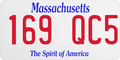 MA license plate 169QC5