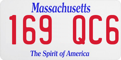 MA license plate 169QC6
