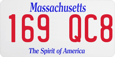 MA license plate 169QC8